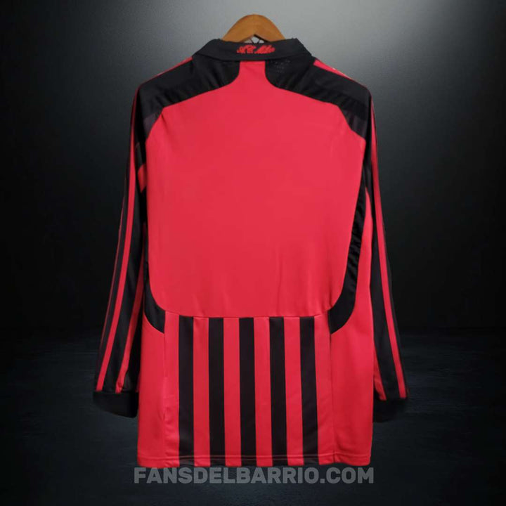 Camiseta Manga Larga Retro del AC Milan 2007/08 Local para Hombre