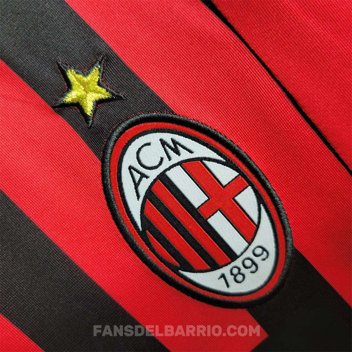 Camiseta Manga Larga Retro del AC Milan 2007/08 Local para Hombre