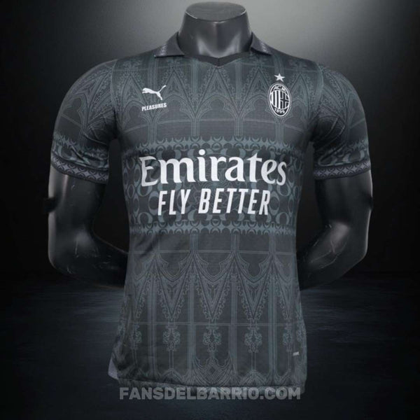Camiseta Player AC Milan x Pleasures Black 2023/24 Cuarta Equipación para Hombre