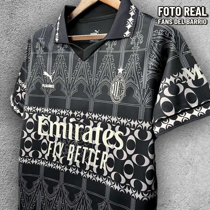  AC Milan x Pleasures Black Cuarta Equipación  Camiseta Fan de 2023/24 de Hombre (Puma)