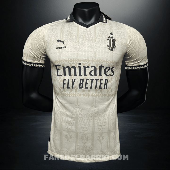 Camiseta Player AC Milan x Pleasures White 2023/24 Cuarta Equipacion para Hombre