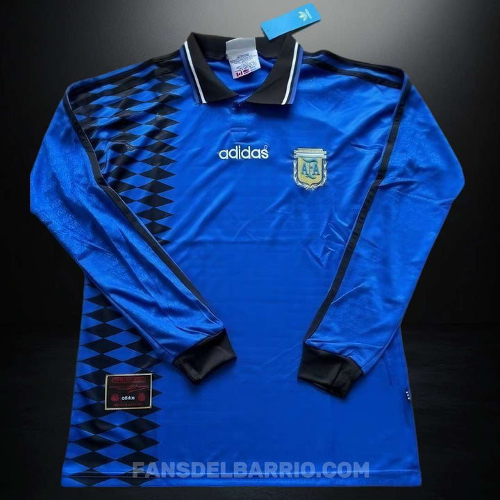 Camiseta Manga Larga Retro Selección de Argentina 1994 Visita para Hombre