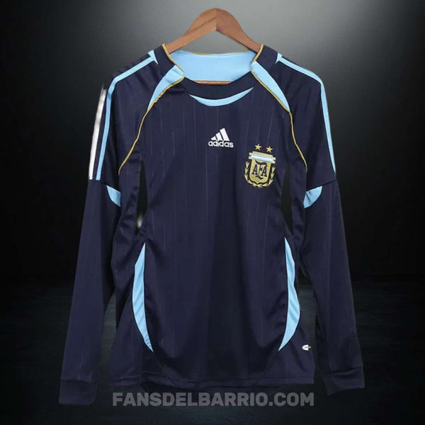 Camiseta Manga Larga Retro Selección de Argentina 2006 Visita de Hombre