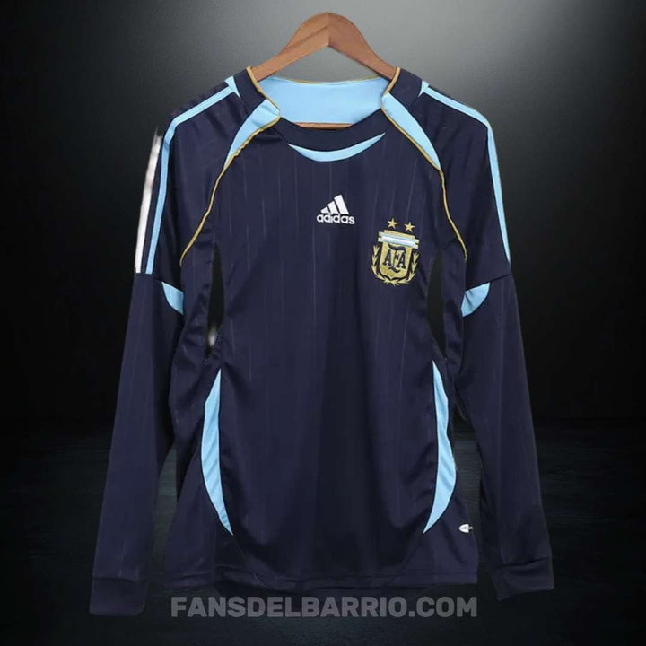 Camiseta Manga Larga Retro Selección de Argentina 2006 Visita de Hombre