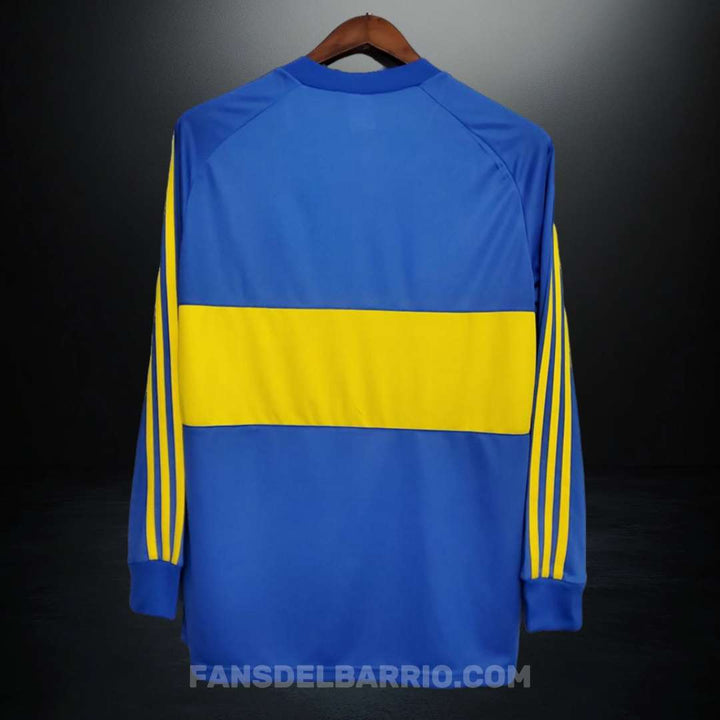 Camiseta Manga Larga Retro del Boca Juniors 1981 Local para Hombre