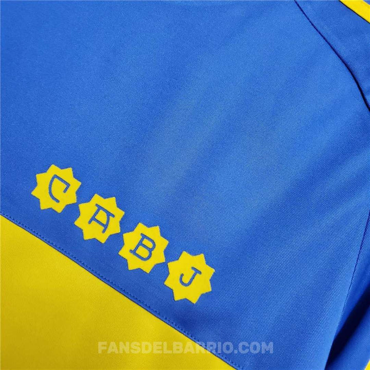 Camiseta Manga Larga Retro del Boca Juniors 1981 Local para Hombre
