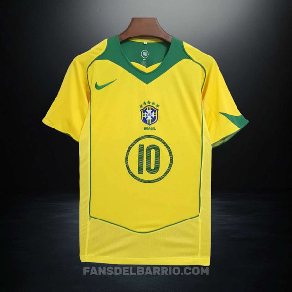 Brasil 2004 Local Camiseta Retro para Hombre (Nike)