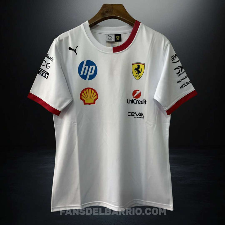 Camiseta F1 Team Ferrari 2025 White para Hombre