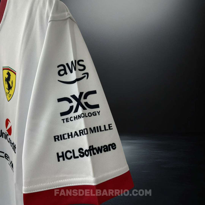 Camiseta F1 Team Ferrari 2025 White para Hombre