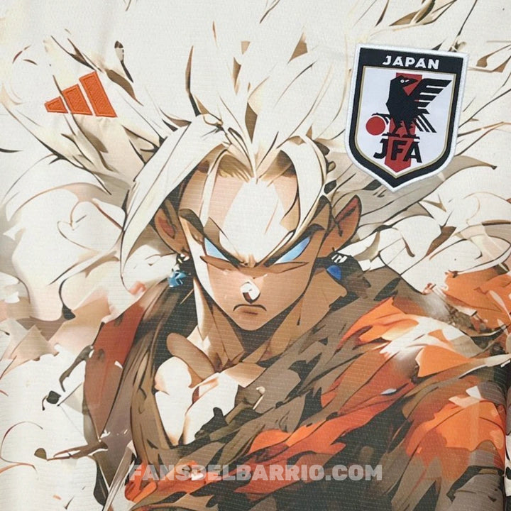 Camiseta Fan Selección de Japón 2025 Edición Gogeta Beige para Hombre