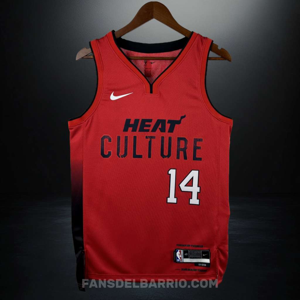 Camiseta NBA Miami Heat 2024/25 City Edition para Hombre – Fans del Barrio