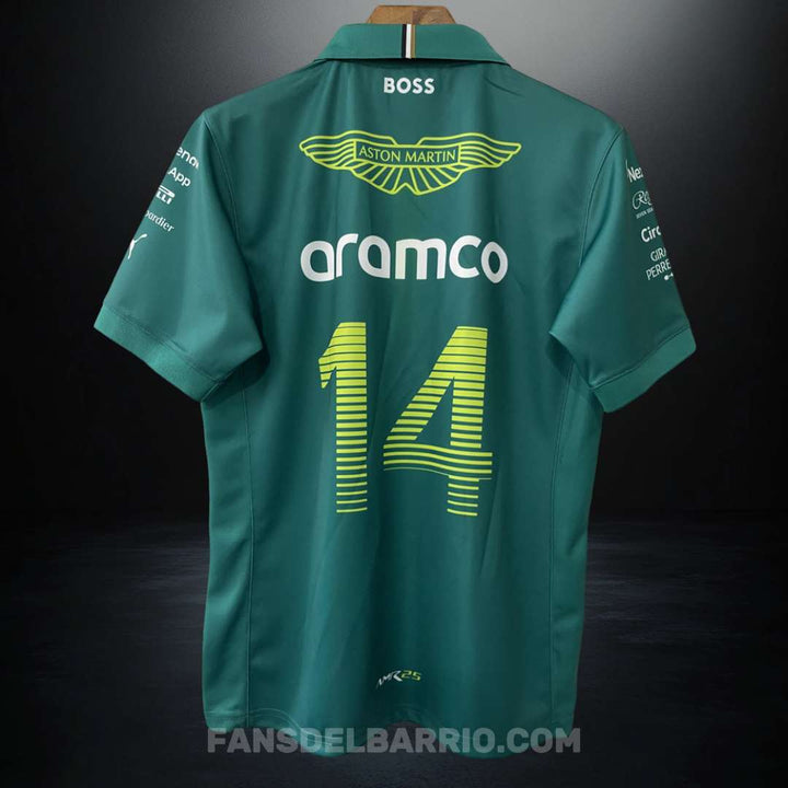 Camiseta Polo F1 Team Aston Martin 2025 para Hombre