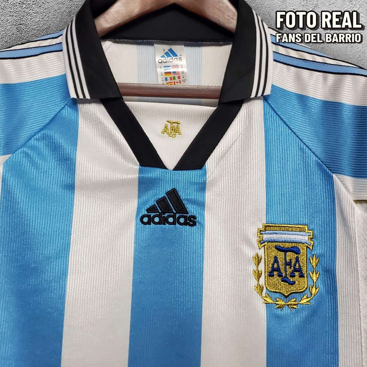 Camiseta Retro Selección de Argentina Local 1998 de Hombre (Adidas)