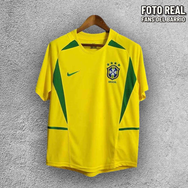 Camiseta Retro Selección de Brasil Local 2002 de Hombre (Nike)