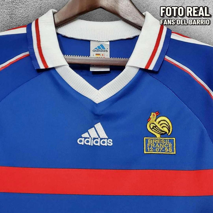 Camiseta Retro Selección de Francia Local 1998 de Hombre (Adidas)