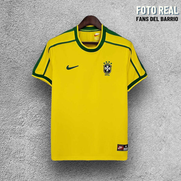 Camiseta Retro Selección de Brasil Local 1998 de Hombre (Nike)