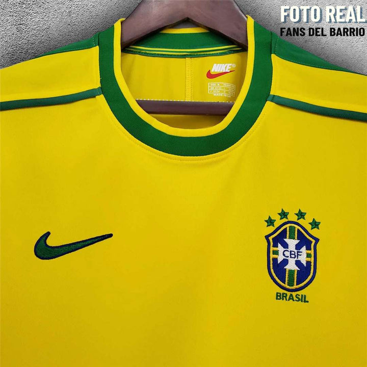 Camiseta Retro Selección de Brasil Local 1998 de Hombre (Nike)