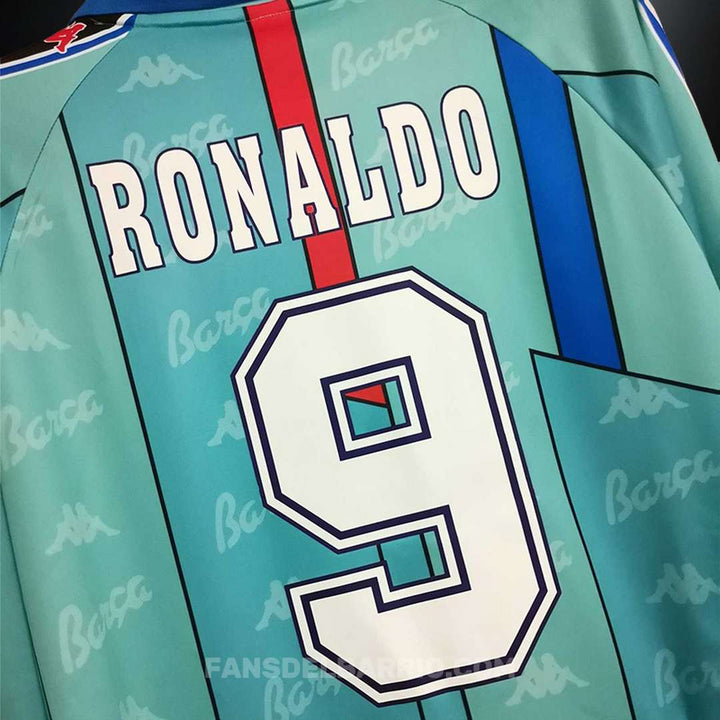 F.C. Barcelona 1996-97 Visita Camiseta Retro para Hombre (Kappa)