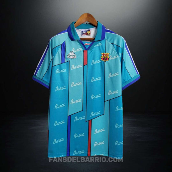 F.C. Barcelona 1996-97 Visita Camiseta Retro para Hombre (Kappa)