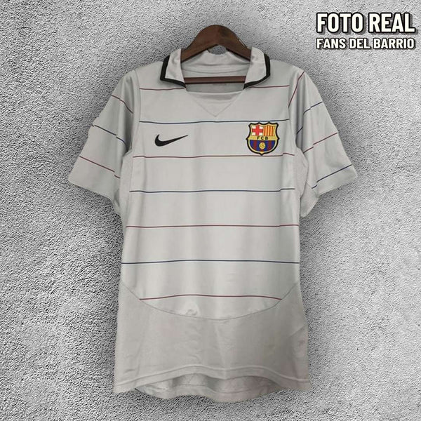 FC Barcelona 2003-04 Visita Camiseta Retro de Hombre (Nike)