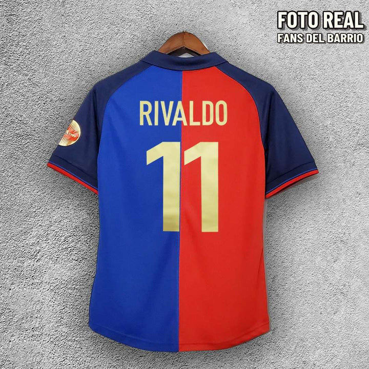 FC Barcelona Edicion Centenario 1999-00 Local Camiseta Retro de Hombre (Nike)