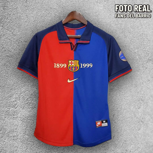 FC Barcelona Edicion Centenario 1999-00 Local Camiseta Retro de Hombre (Nike)