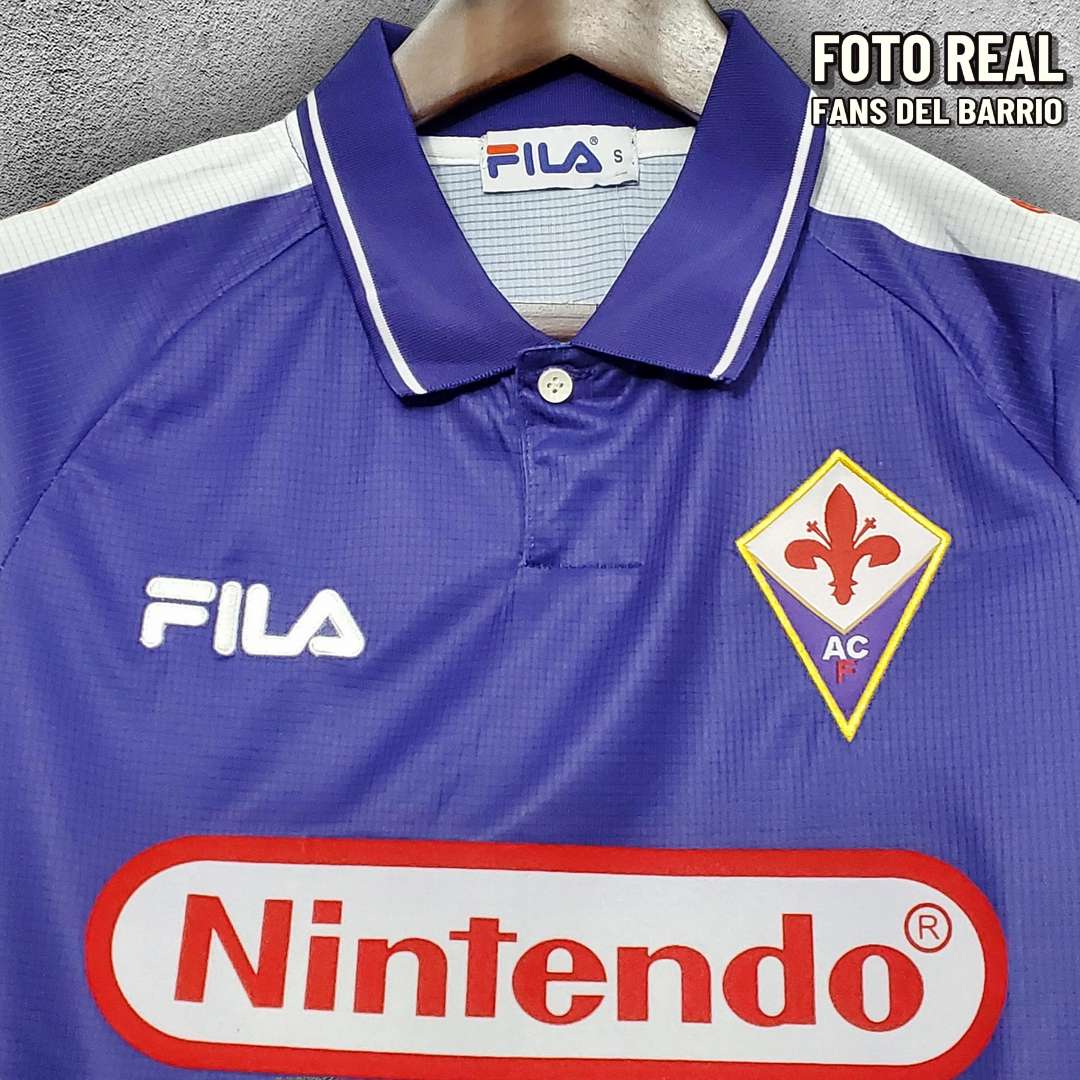 Fiorentina 1998-99 Local Camiseta Retro de Hombre (FILA)