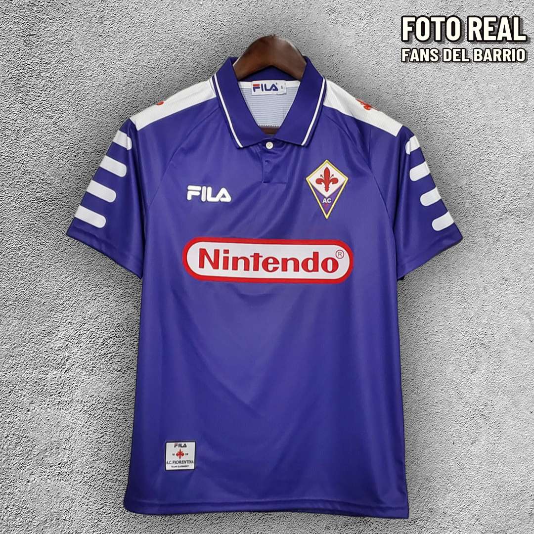 Fiorentina 1998-99 Local Camiseta Retro de Hombre (FILA)