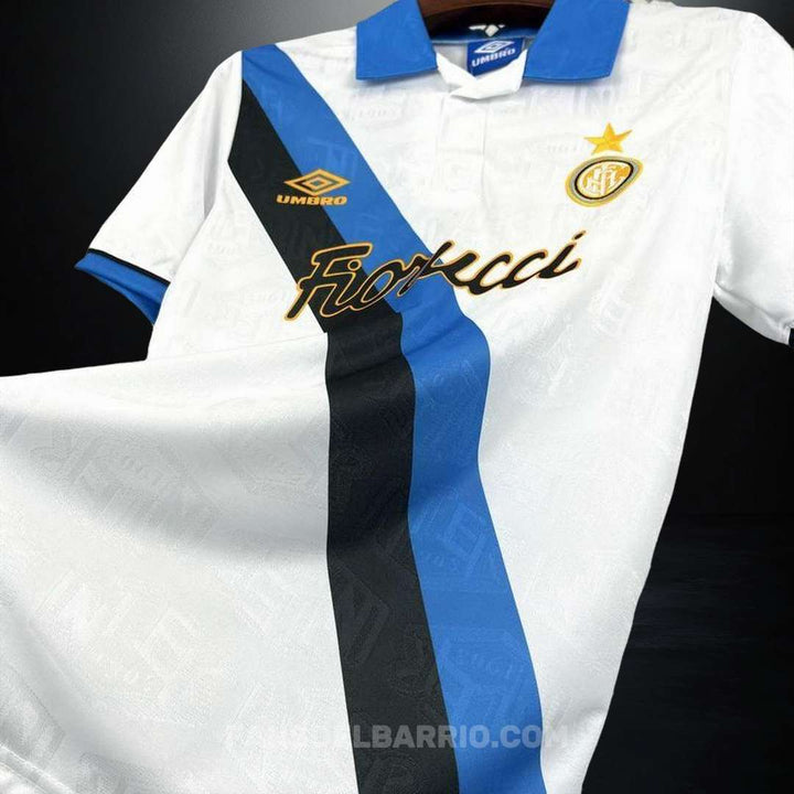 Inter de Milán 1994-95 Visita Camiseta Retro para Hombre (Umbro)