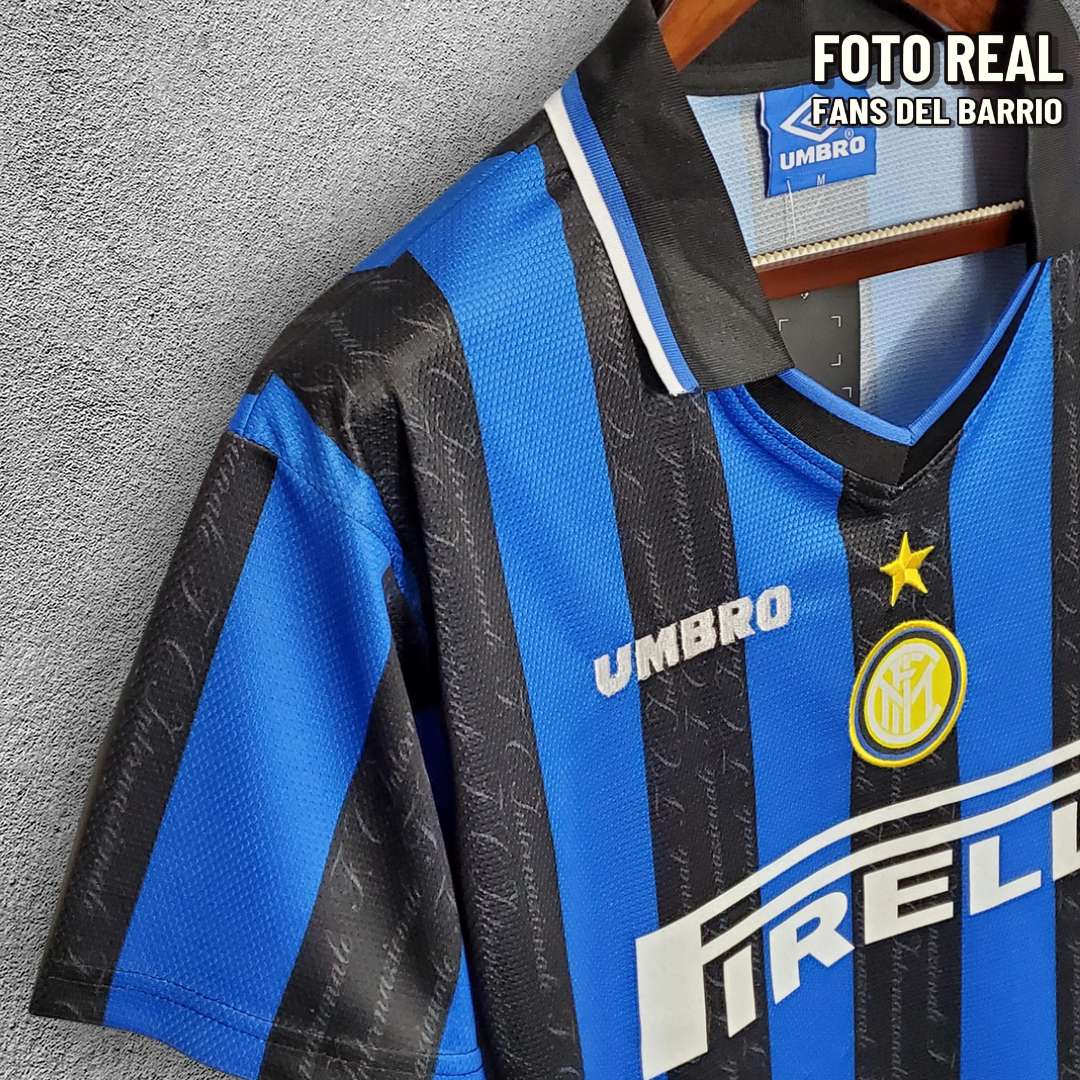 Inter de Milan 1997-98 Local Camiseta Retro de Hombre (Umbro)