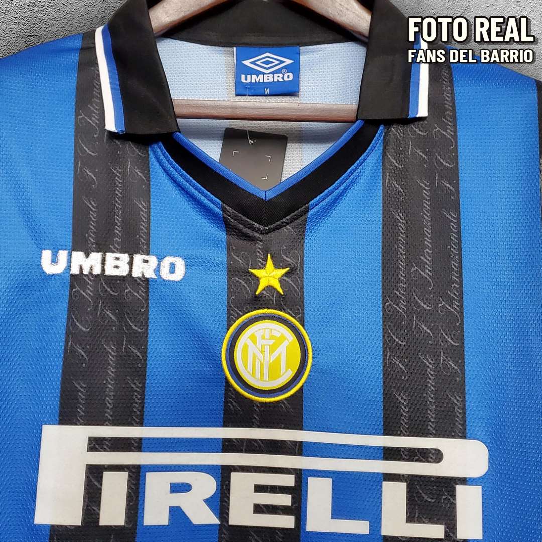 Inter de Milan 1997-98 Local Camiseta Retro de Hombre (Umbro)