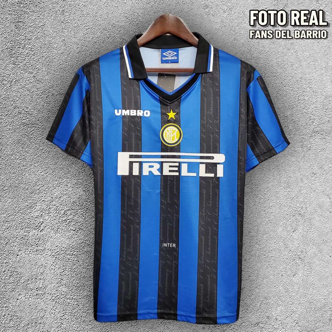 Inter de Milan 1997-98 Local Camiseta Retro de Hombre (Umbro)