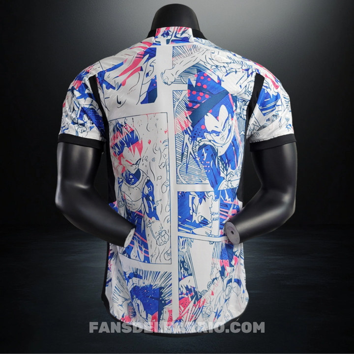 Camiseta Player Selección de Japón 2023 Edición Especial Vegeta Dragon Ball para Hombre