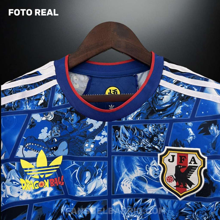 Japón 2024 Edición Dragon Ball Blue Camiseta Fan para Hombre (Adidas)