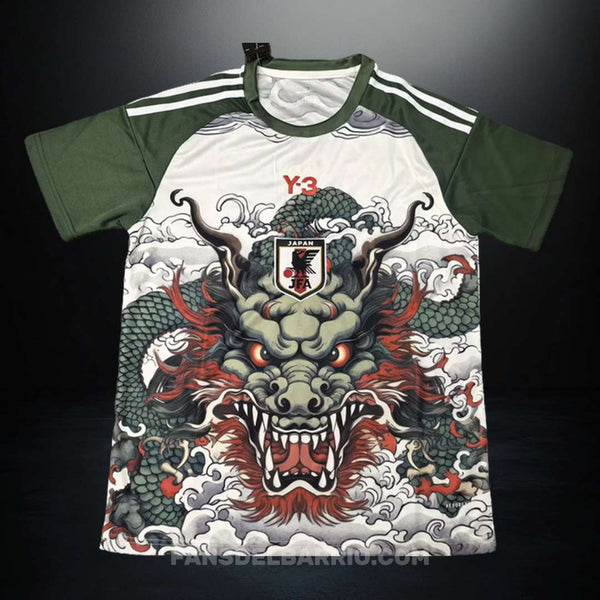 Camiseta Fan Selección Japón 2024 Edición Especial Y-3 Dragon Verde para Hombre