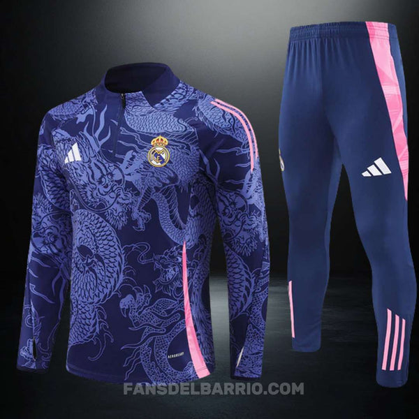 Kit Deportivo del Real Madrid 2024-25 Edición Dragon Sudadera + Buzo