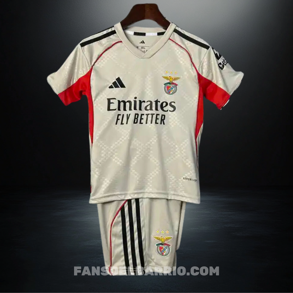 Kit Fan para Niño Benfica 2025/26 Visita