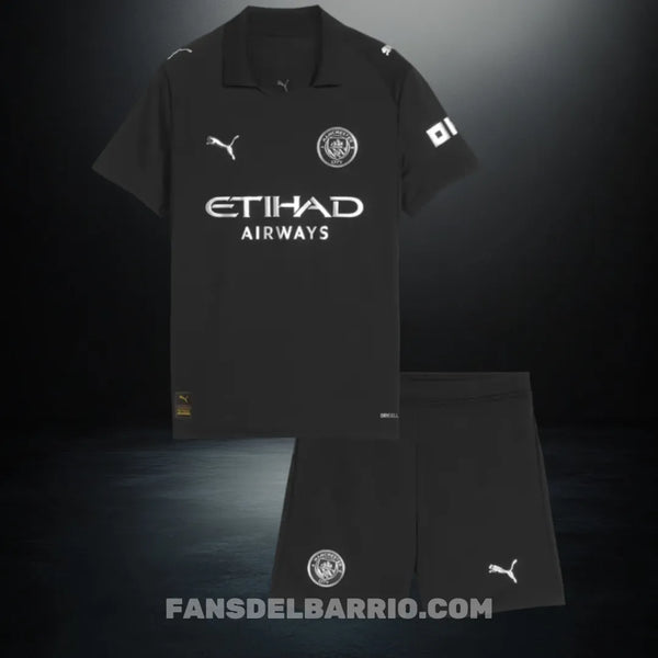 Kit Fan para Niño Manchester City 2025/26 Visita