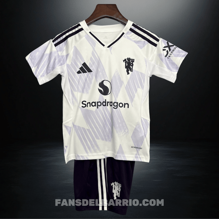 Kit Fan para Niño Manchester United 2025/26 Visita