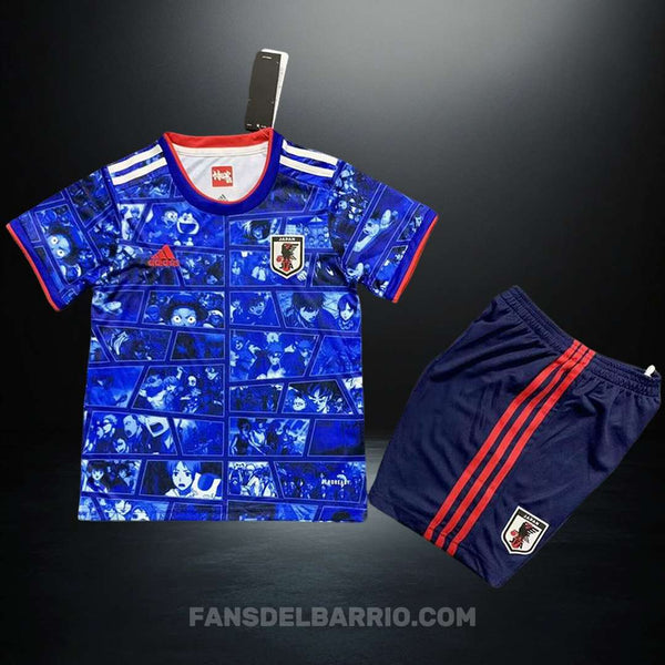 Kit Fan para Niño de la Selección de Japón 2021 Edición Anime Blue 