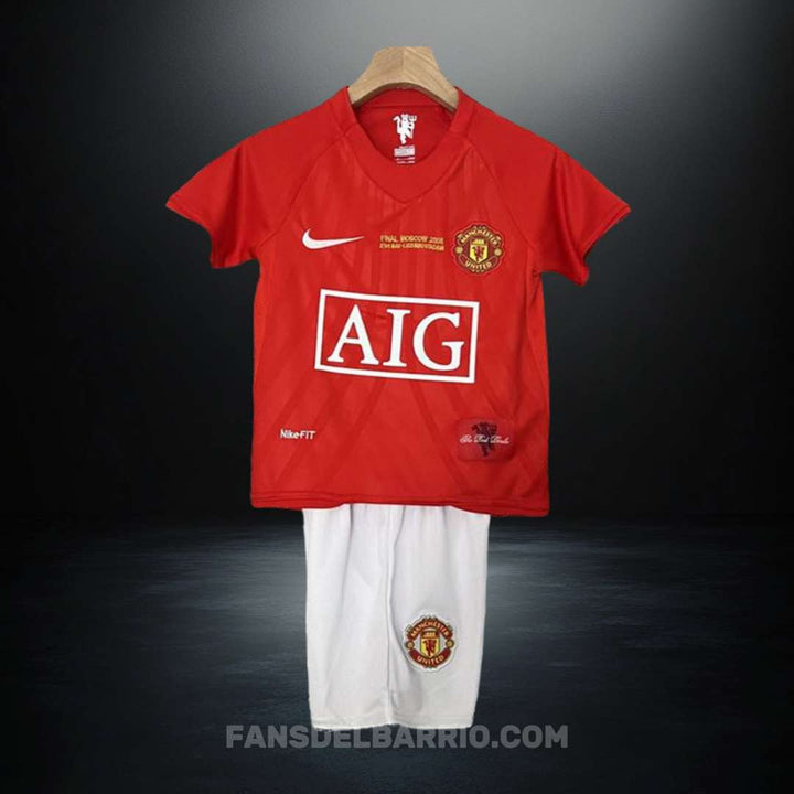 Kit Retro para Niño Manchester United 2007-08 Local (Nike)