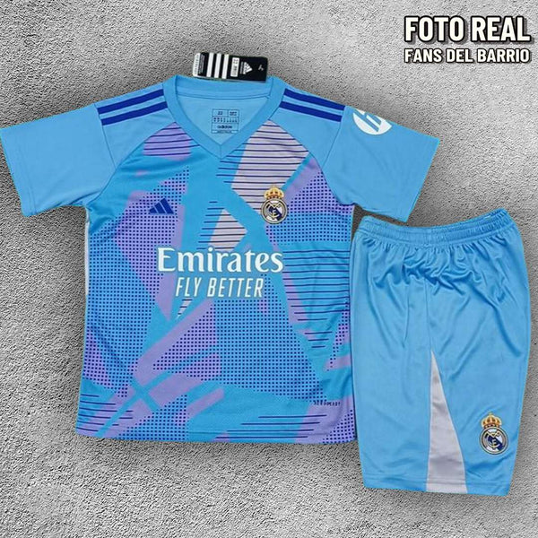 Kit para Niño de Portero del Real Madrid 2024-25 Local (Adidas)