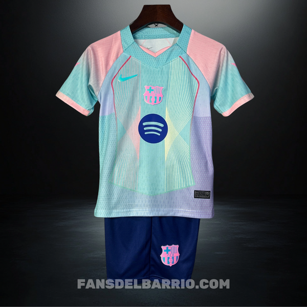 Kit para Niño del F.C. Barcelona 2025/26 Edición Especial Turquesa