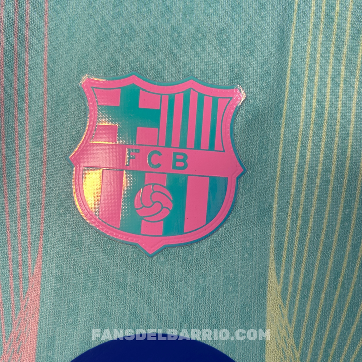 Kit para Niño del F.C. Barcelona 2025/26 Edición Especial Turquesa