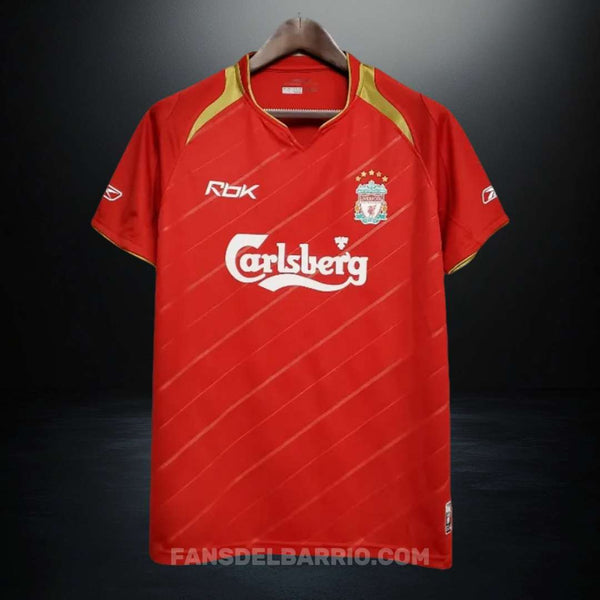 Camiseta Retro Liverpool FC 2005/06 Local Edición Champions League Final Estambul 2005 para Hombre (Reebook)