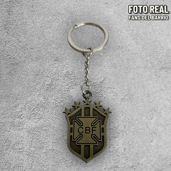 Llavero de Futbol Metálico de la Selección de Brasil