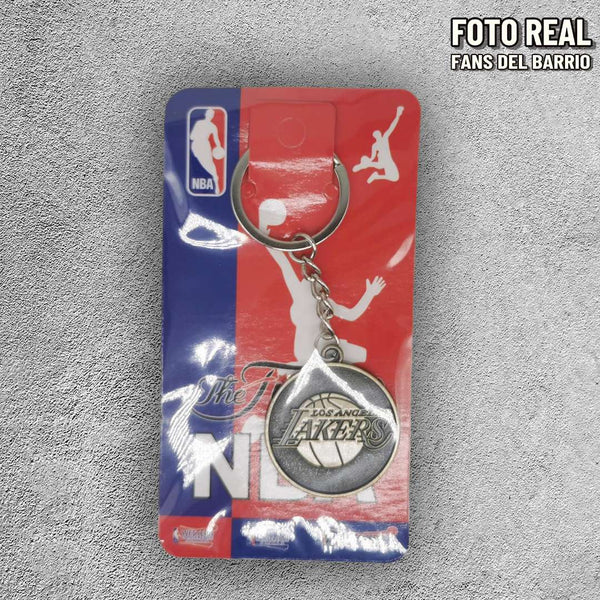 Llavero de Baloncesto Metálico de Los Angeles Lakers (NBA)