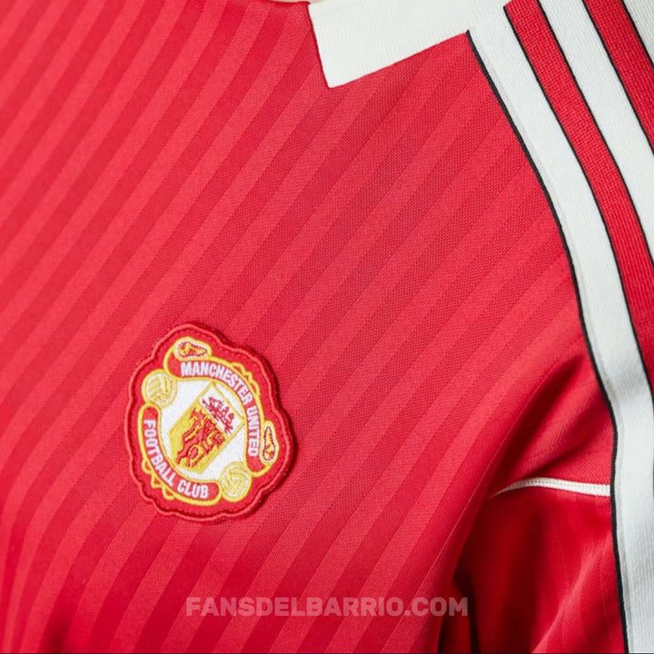 Manchester United 2024-25 Edición Terrace Icons Camiseta Fan para Hombre (Adidas)