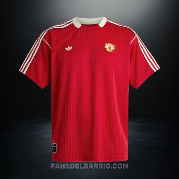 Manchester United 2024-25 Edición Terrace Icons Camiseta Fan para Hombre (Adidas)