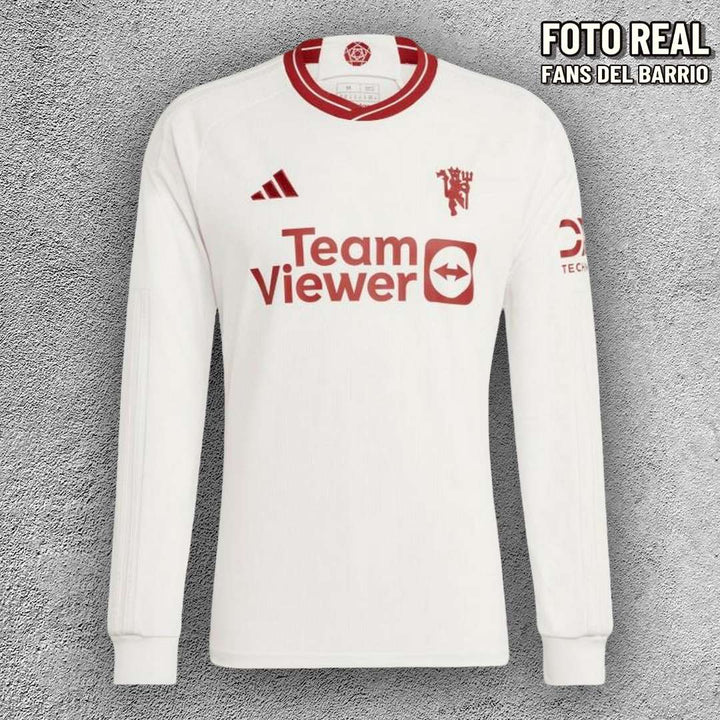 Manchester United Alternativa 2023-24 Camiseta Manga Larga Fan de Hombre (Adidas)